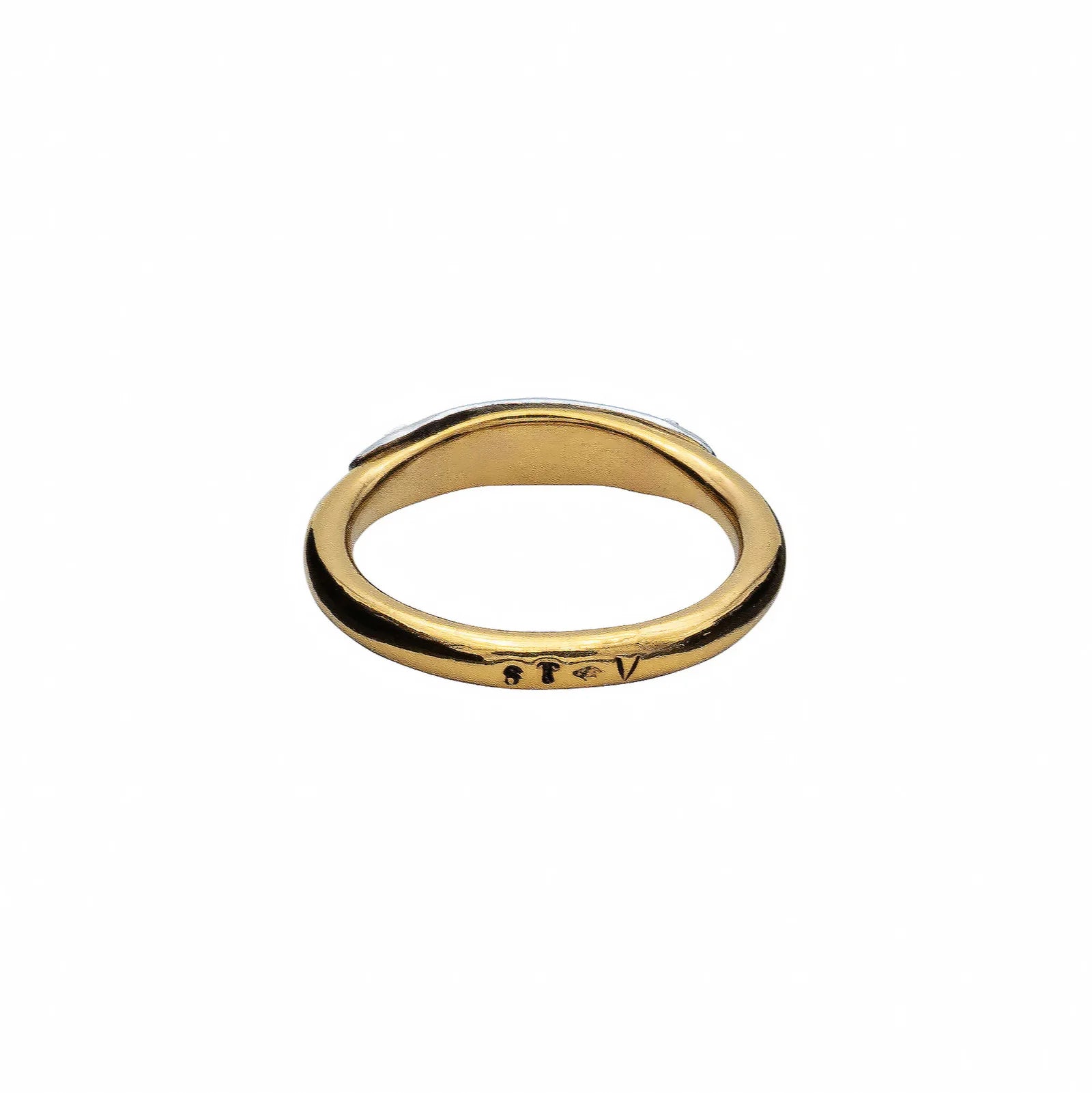 Anello Bague Rivetée Love Vermeil