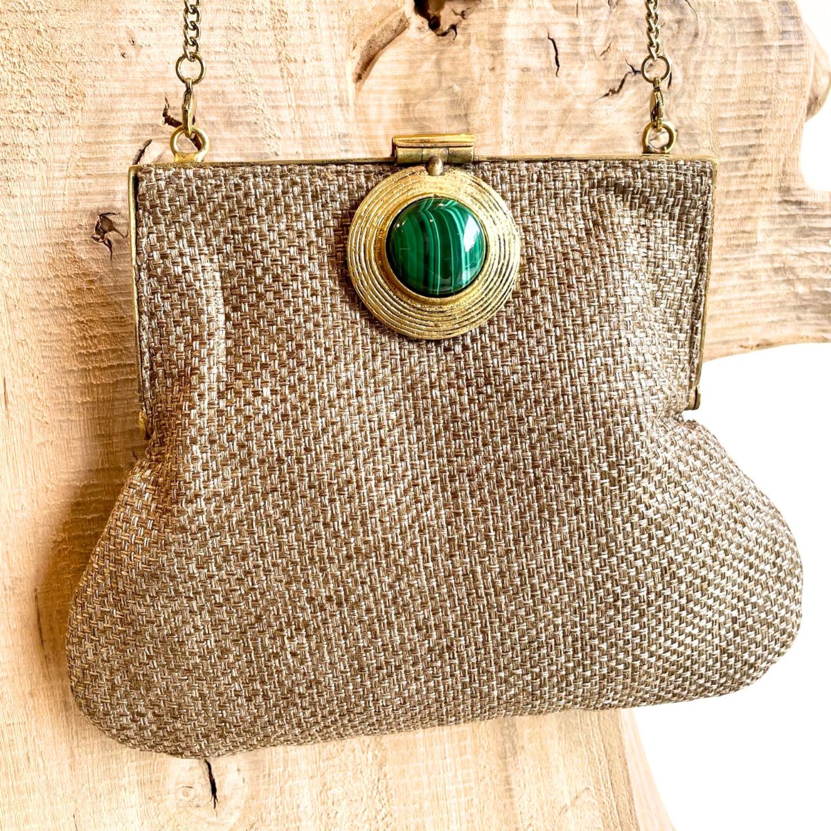 Pochette con Pietra Dura "Verde"