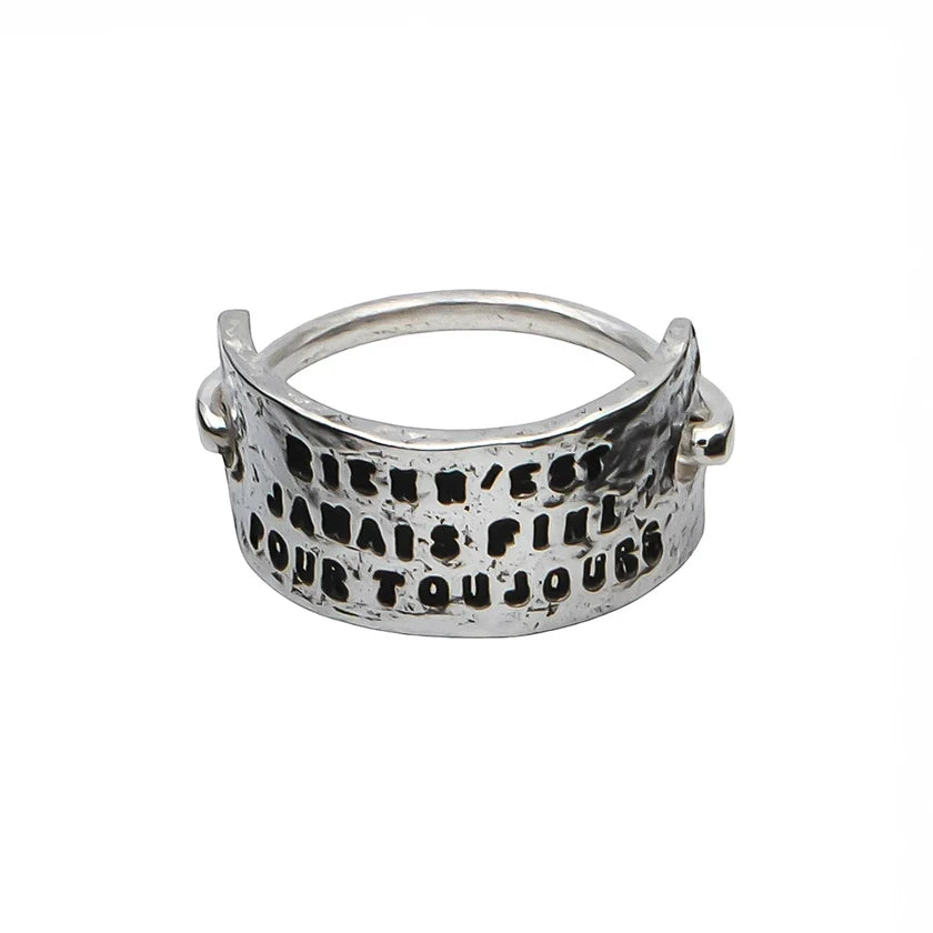 Anello Bague Plaque Rien